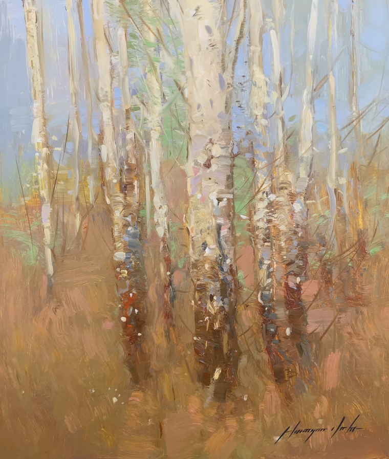 Autumn Trees, Original oil Painting, Handmade artwork, One of a Kind                            